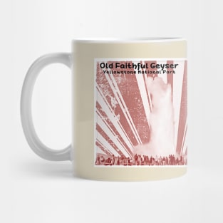 Retro Old Faithful in Yellowstone National Park in red Mug